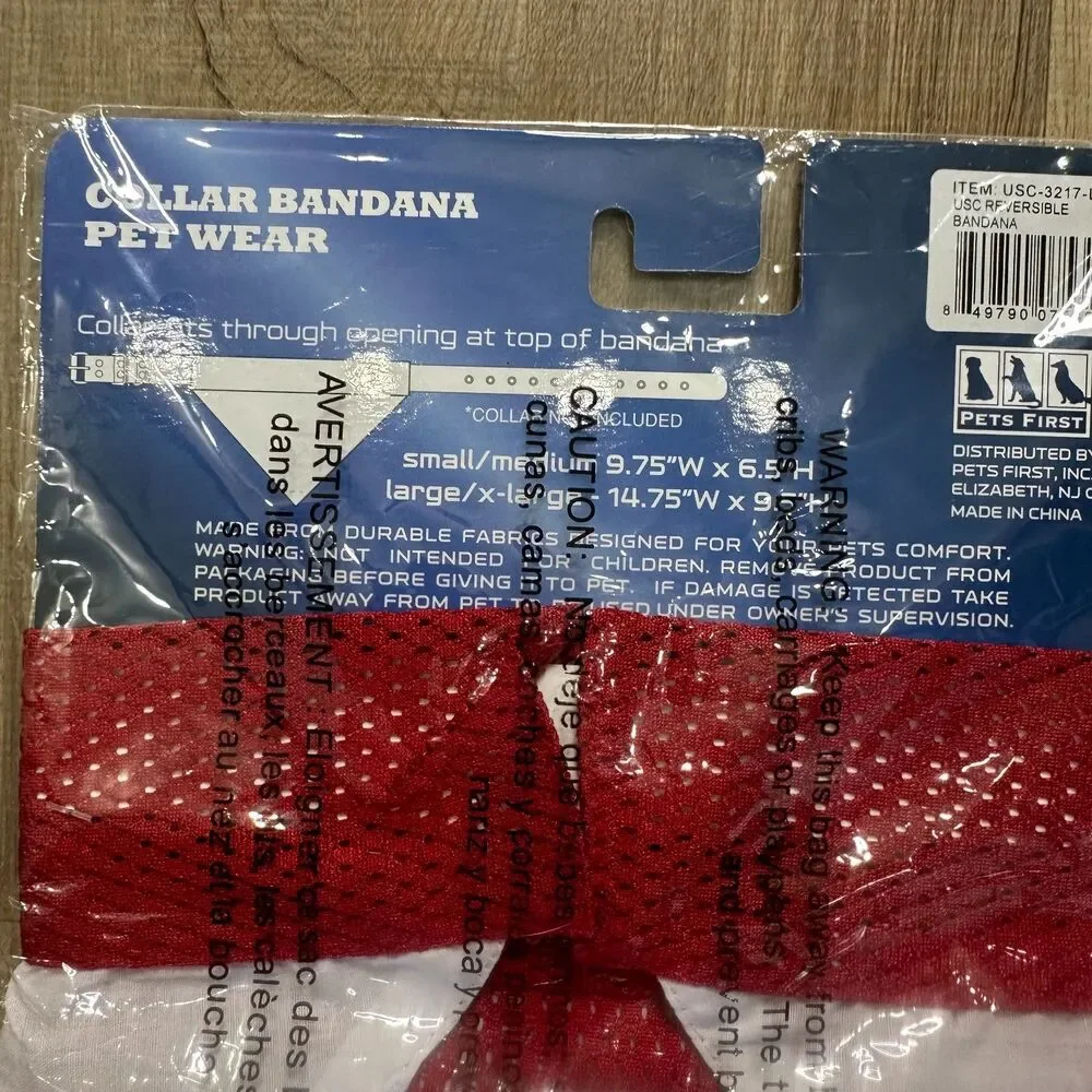 NWT USC Trojans Large XL L/XL Dog Bandana